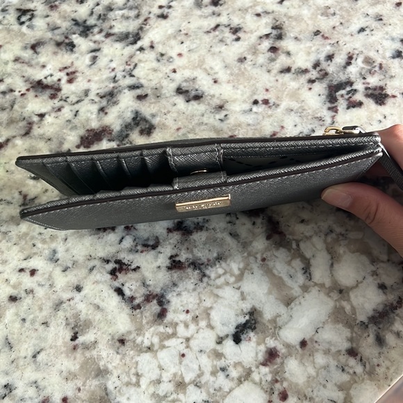 Kate Spade Stacy Wallet in Metallic Silver Saffiano Leather - Picture 9 of 14